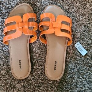NWT Torrid Orange Summer Sandal